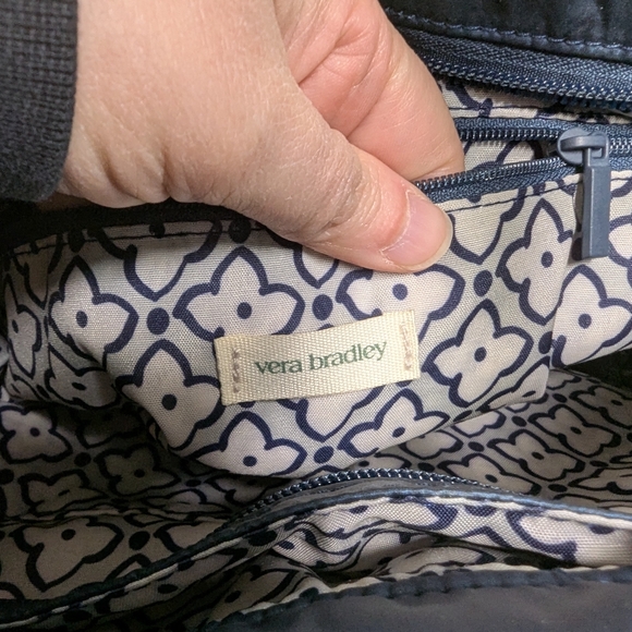 Vera Bradley Navy Quilted Crossbody Bag - Picture 2 of 4